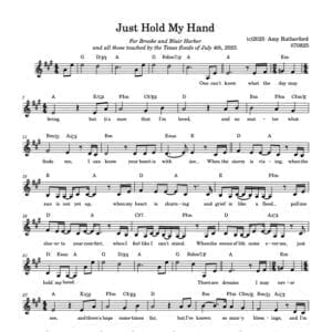 Just Hold My Hand